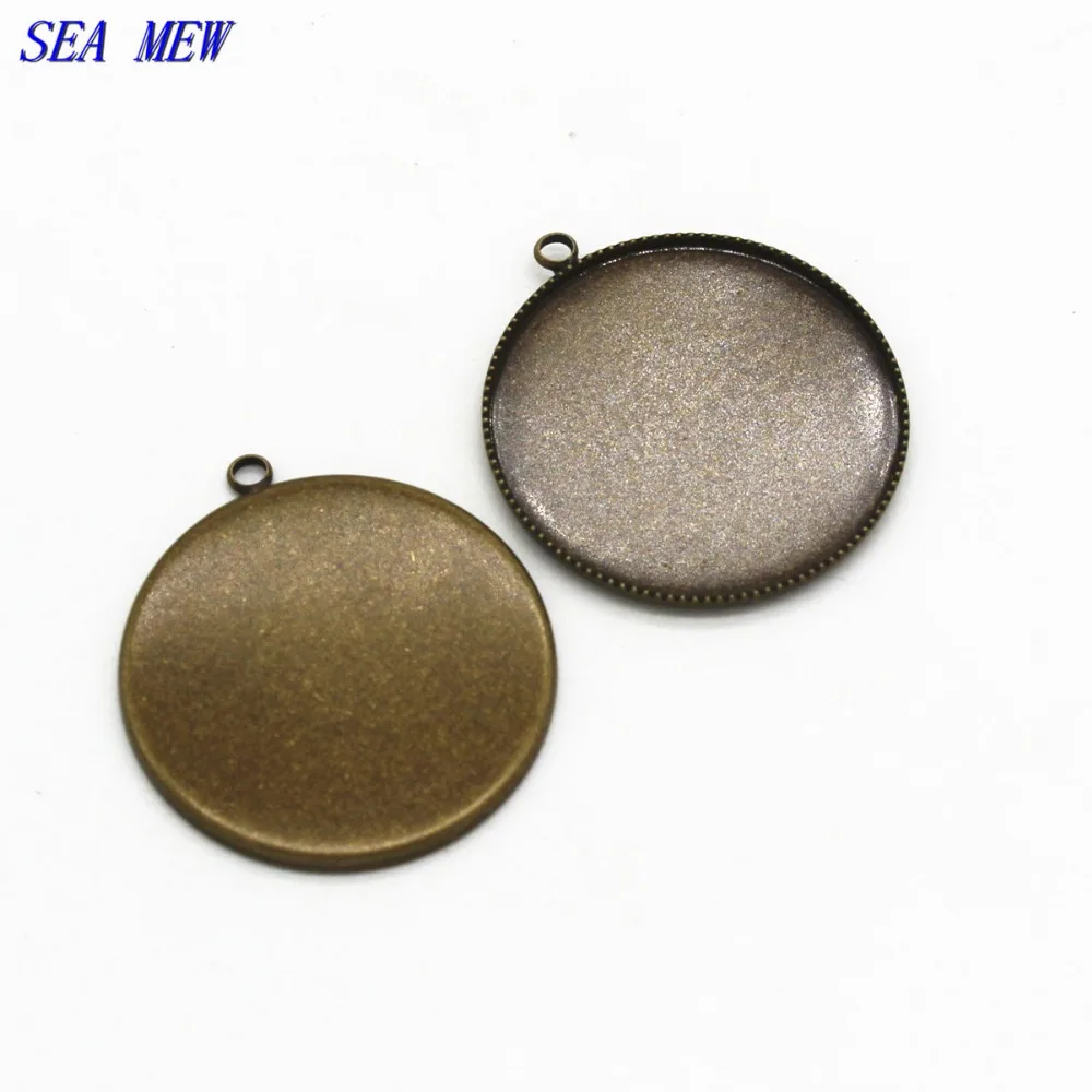 SEA MEW 20 мм 25 30 круглый кабошон с 6 видов цветов покрытием Медный кулон подвеской