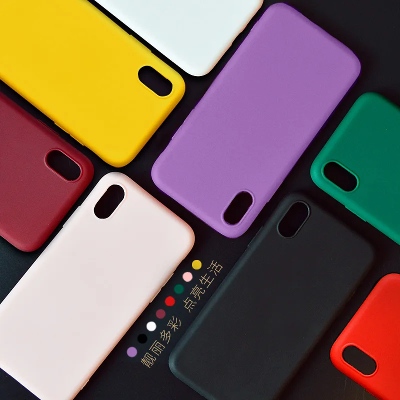 Мягкий матовый цветной чехол накладка для iPhone 7 plus 8 6 6s X XS MAX XR 11 Pro Max SE 2 роскошный