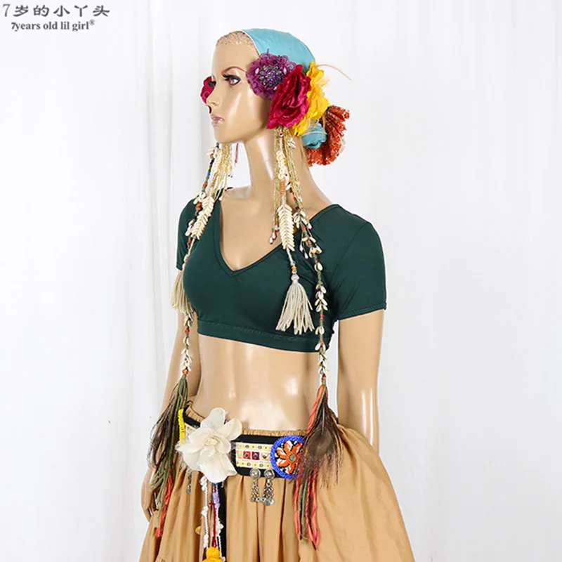 Нижнее белье из хлопка и лайкры ATS Племенной Стиль Исполнительница танца живота