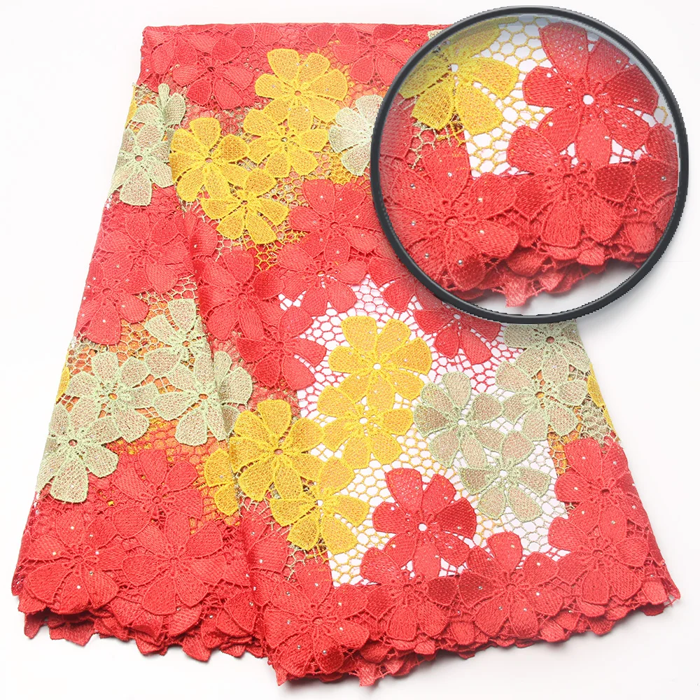 Горячая продажа Африканский 2017 фиолетовый кружевной ткани с камнями для