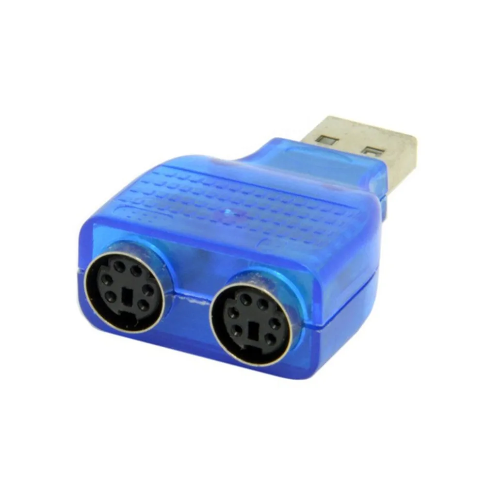 USB штекер в двойной PS2 Женский адаптер конвертер использовать для клавиатуры мышь
