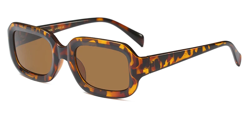 leopard Kachawoo, черные прямоугольные солнцезащитные очки для мужчин, брендовые дизайнерские леопардовые Модные женские солнцезащитные очки для женщин, летние UV400 - Цвет линз: leopard