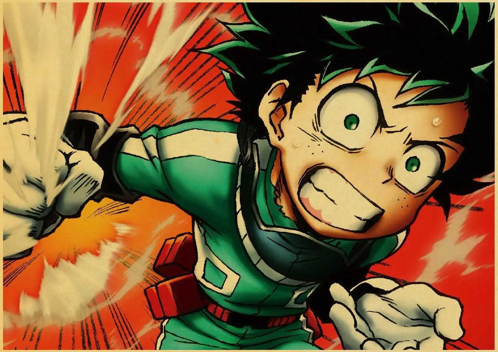 T003 My Hero плакат Academia коричневая печать на крафтовой бумаге настенная живопись Винтажный стиль аниме Ретро плакат Наклейка на стену - Цвет: T003