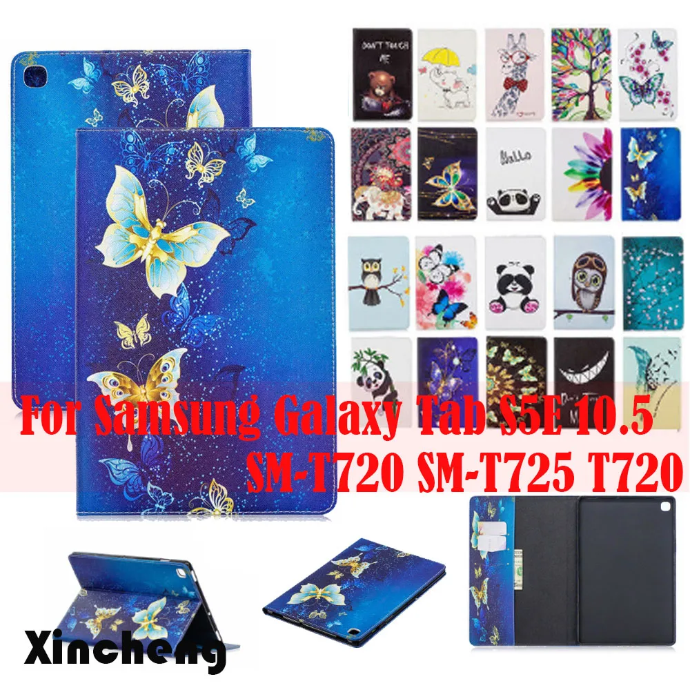 Чехол с рисунком для Samsung Galaxy Tab S5E 10 5 2019 дюйма чехол планшета T720 кожаный книжка