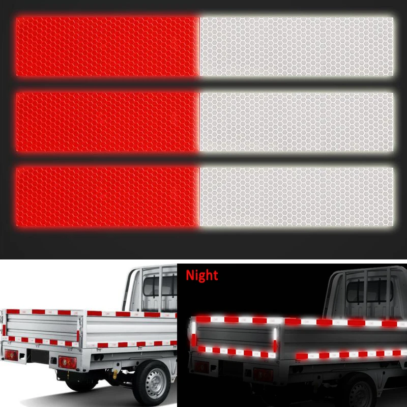 

10PCS red/white reflective Truck body stickers for car