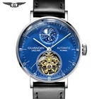 Часы наручные GUANQIN Мужские автоматические, брендовые механические часы-скелетоны с турбийоном