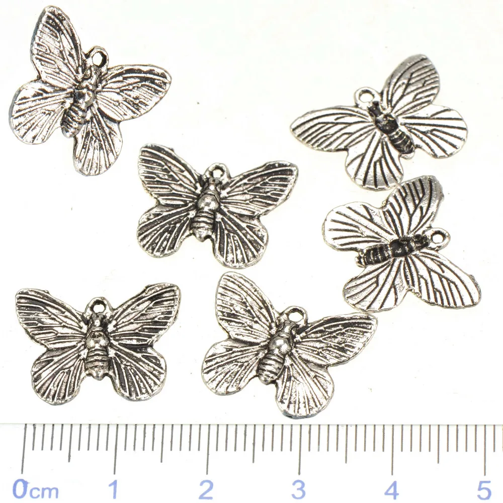 Бабочка Талисманы Браслеты Цепочки и ожерелья брелок Подвеска DIY животных один Fly