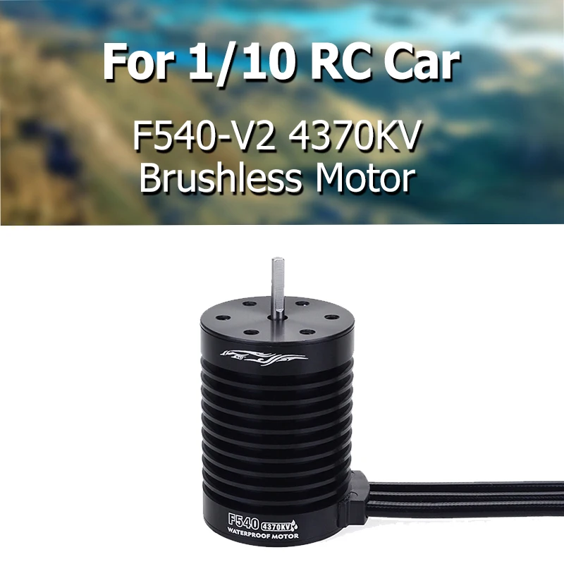 

F540-V2 3300KV 4370KV бесколлекторный Бессенсорный водонепроницаемый двигатель 4 полюса 3,175 мм для 1/10 RC Car Drift Racing Off-road Truck
