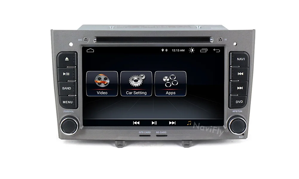 NaviFly 2 din Автомобильный dvd-плеер Android 8,1 Авторадио мультимедийный плеер для PEUGEOT 308 2007-2013408 2011- с gps навигацией