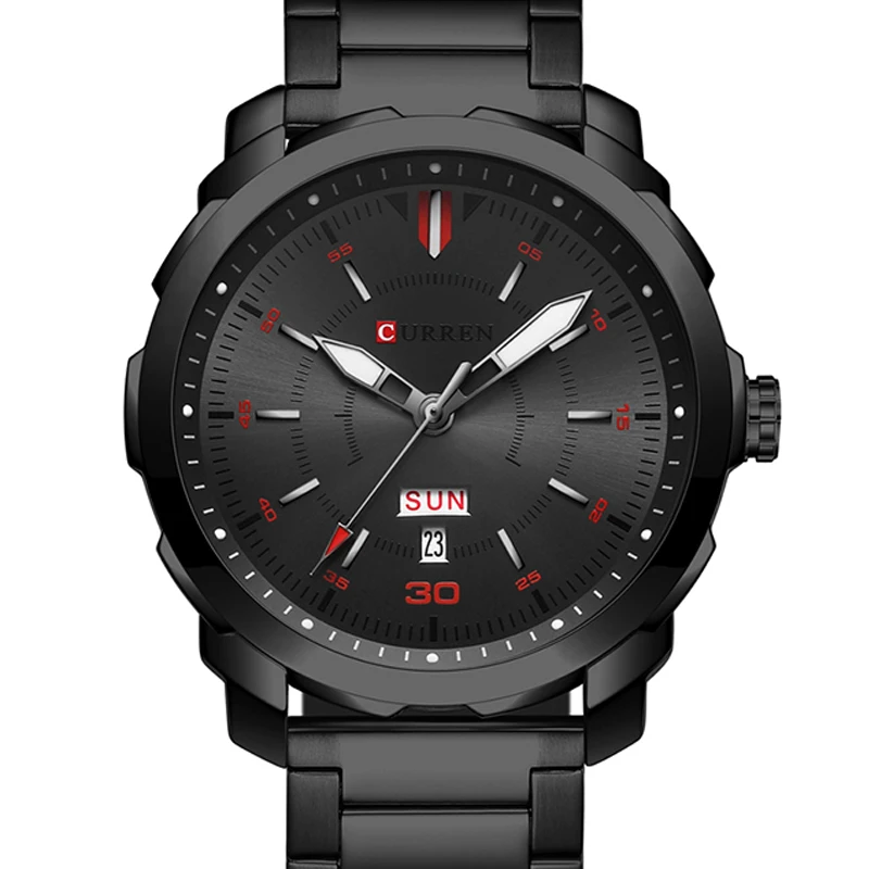 

New Curren Watch Men Quartz Black Vogue Business Military Top Brand Man Men's Watches 3ATM Waterproof wristwatch dress clock