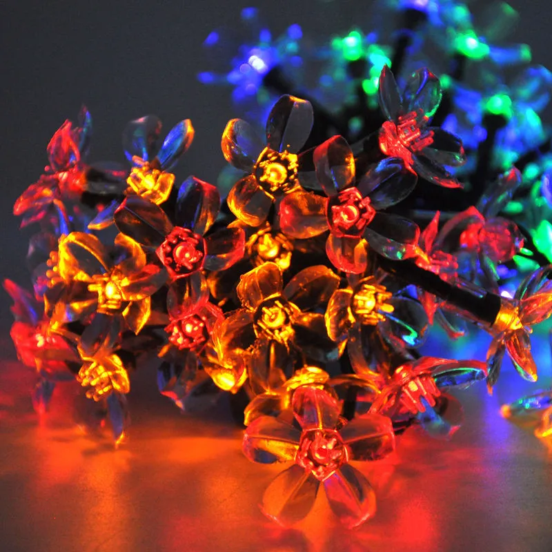 Солнечный светодиодный праздничные гирлянды 2 м 7 50 вишня кулон Букеты Свадебные