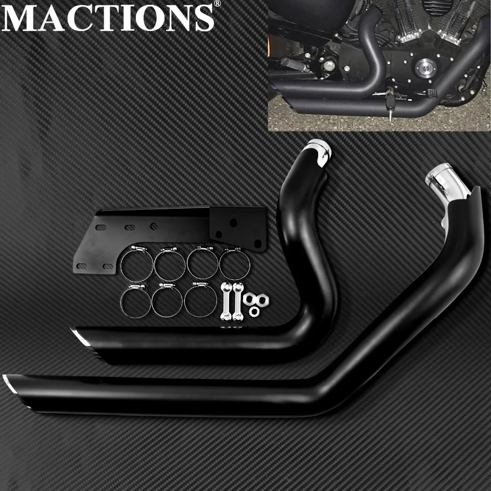 MACTIONS Мотоцикл черный выхлоп короткие снимки трубы глушителя для Harley спортивный