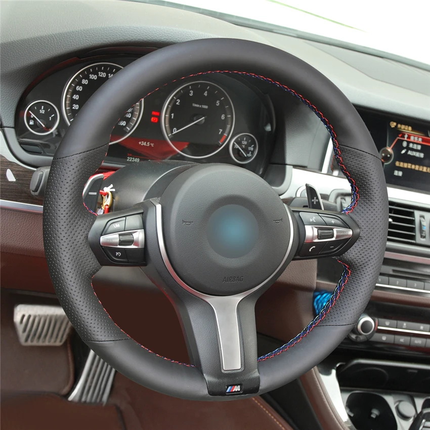 MEWANT чехол на руль из натуральной кожи для BMW M Sport F30 F31 F34 F10 F11 F07 X3 F25 F32 F33 F36 X1 F48 X2