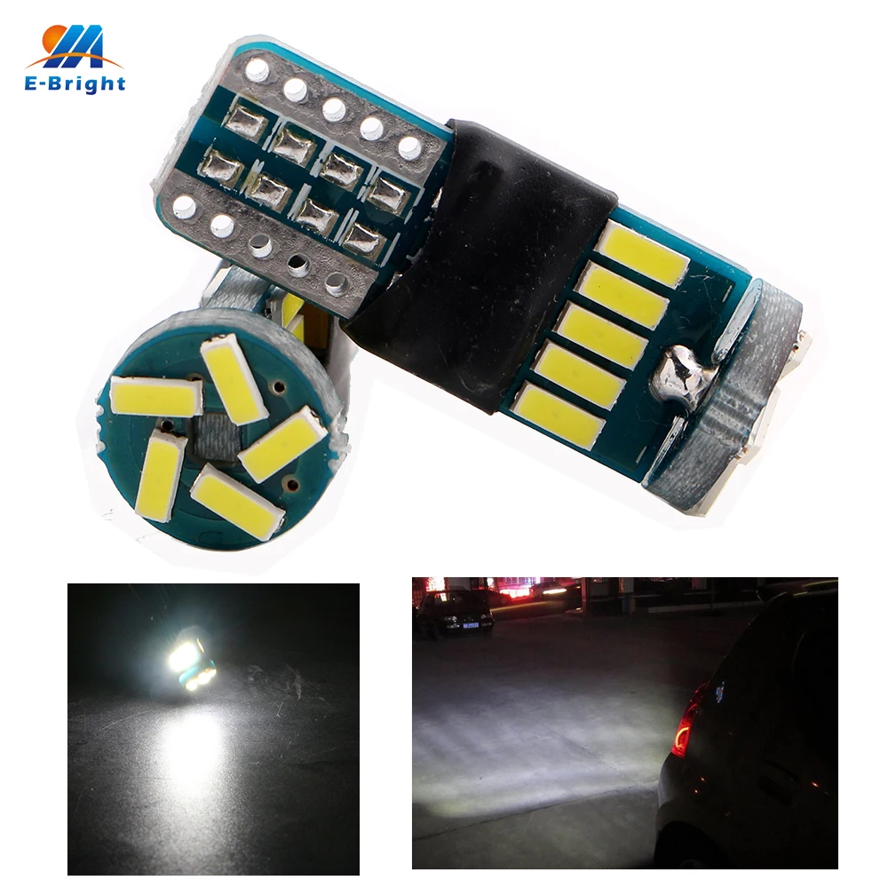 YM E Bright 2 шт. T10 W5W led Canbus Error free 4014 15 SMD 300Lm светодиодные Aut лампы габаритные фонари для