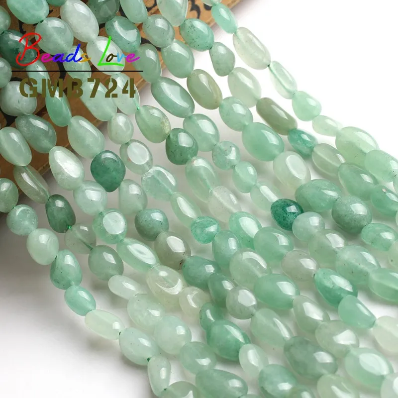 6-8MM Natural Stone Irregular Green Aventurine Loose Spacer Beads For Jewelry Making DIY Bracelet Necklace Jewellery 15 Inches | Украшения