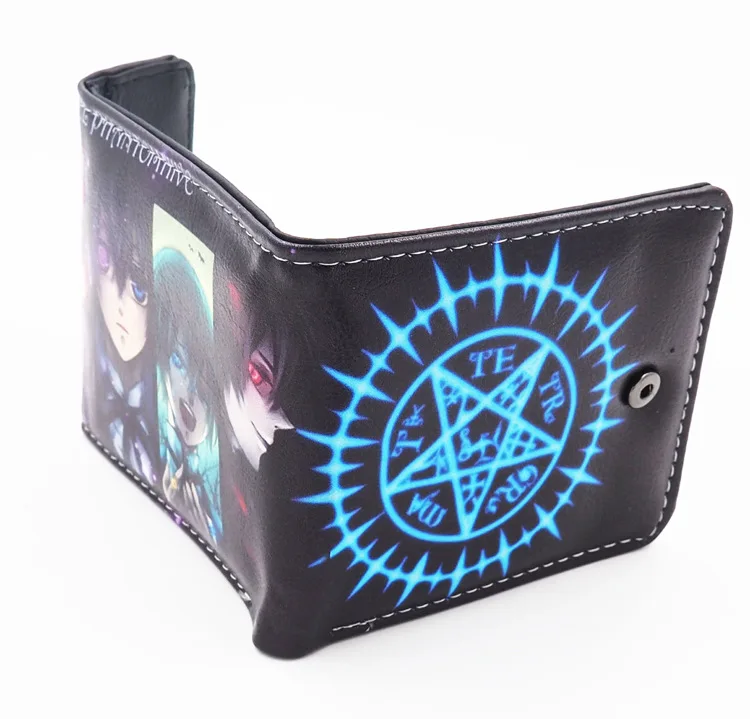 Японский Аниме Черный дворецкий Ciel Phantomhive oddo's eye PU короткий кошелек с красочным