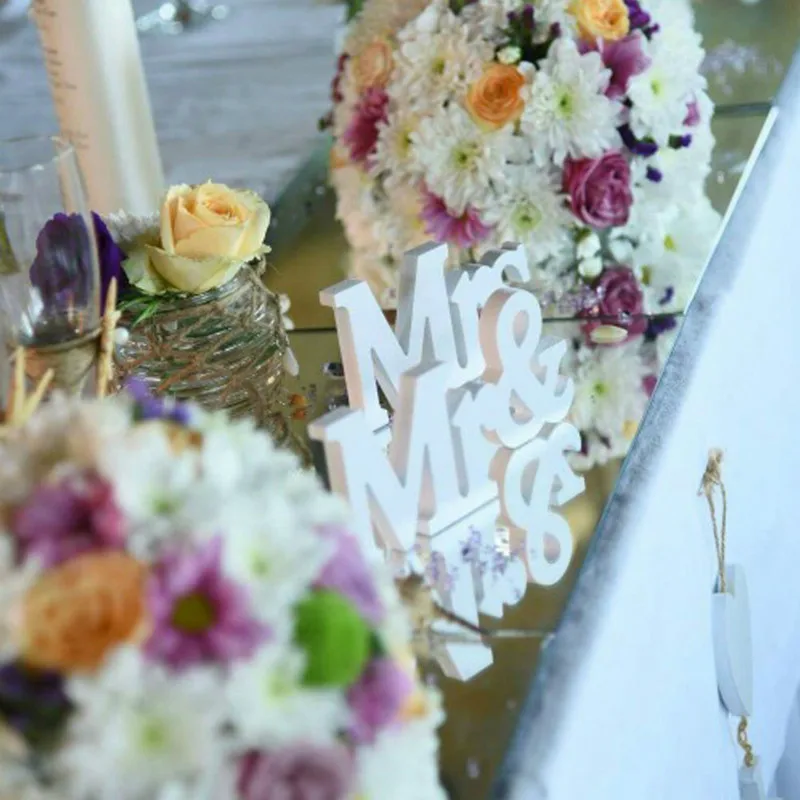 1 комплект деревянные буквы Mr & Mrs для свадебных декораций принадлежности надпись