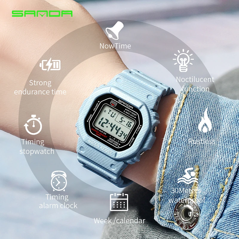 Часы наручные цифровые для мужчин и женщин роскошные спортивные