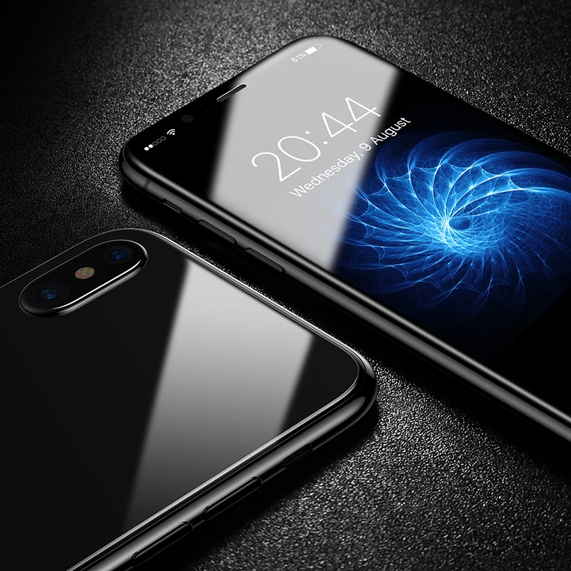 Защитная пленка Baseus Premium для передней задней панели iPhone X, 3D чехол для всего тела, закаленное стекло для задней панели iPhone X 10