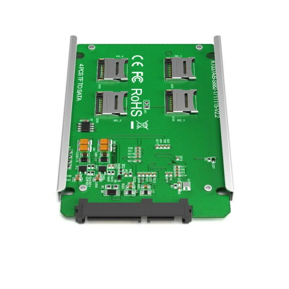 4 Micro SD/TF карты на SATA 22pin адаптер RAID Quad TF карты на SATA 2,5 конвертер Micro SD TF карты 22pin SATA адаптер конвертер