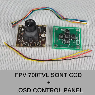 FPV 700TVL Sony Super HAD II CCD WDR плата мини RC камера + OSD панель управления 3 6 мм объектив для