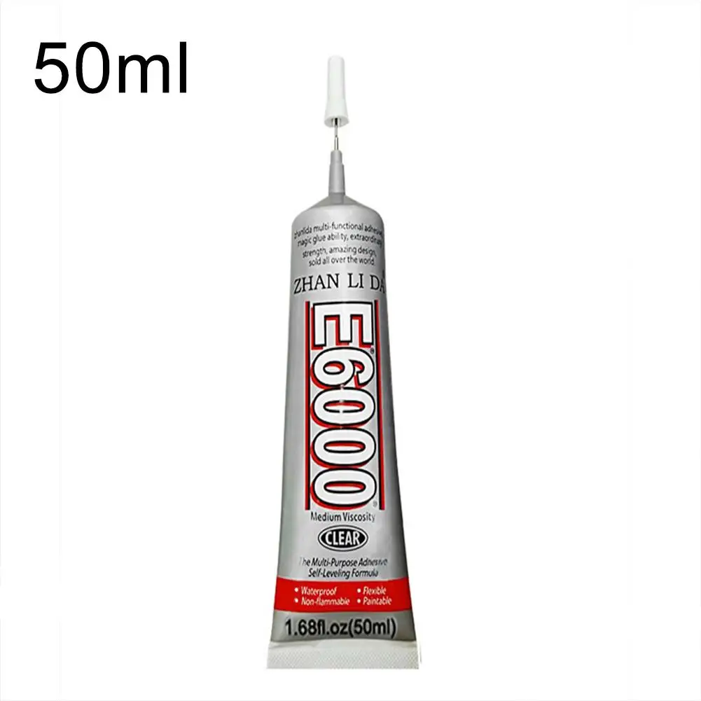 50ML 110 мл E-6000, универсальный клей для ремонта, пластиковый клей для склеивания металла, супер клеит, ручной, сделай сам, прозрачный мягкий клей, водонепроницаемый - Цвет: 50ML