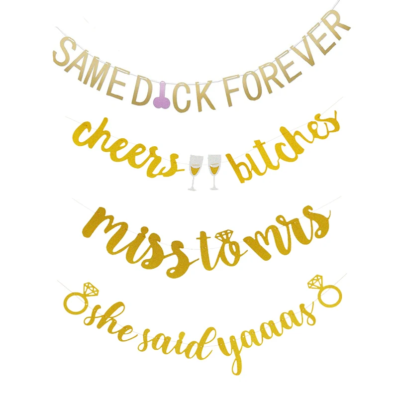 Яркий Золотой и Серебряный Блестящий бумажный баннер для вечерние ринки