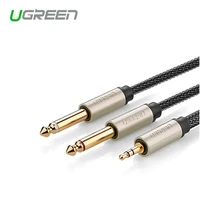 ugreen gold plated 3 5mm 18 trs to 6 35mm 14 ts mono y cable splitter cord for iphone ipod computer sound cards cd player