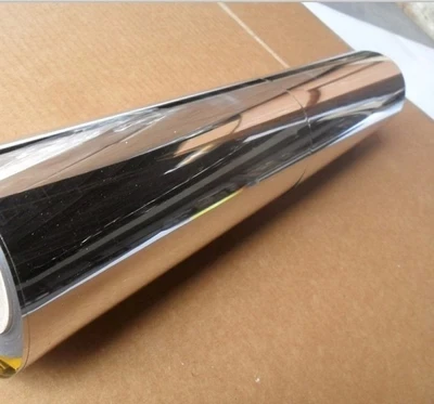 

50"*30m wide format adhesive silver inkjet printing film GLOSSY surface