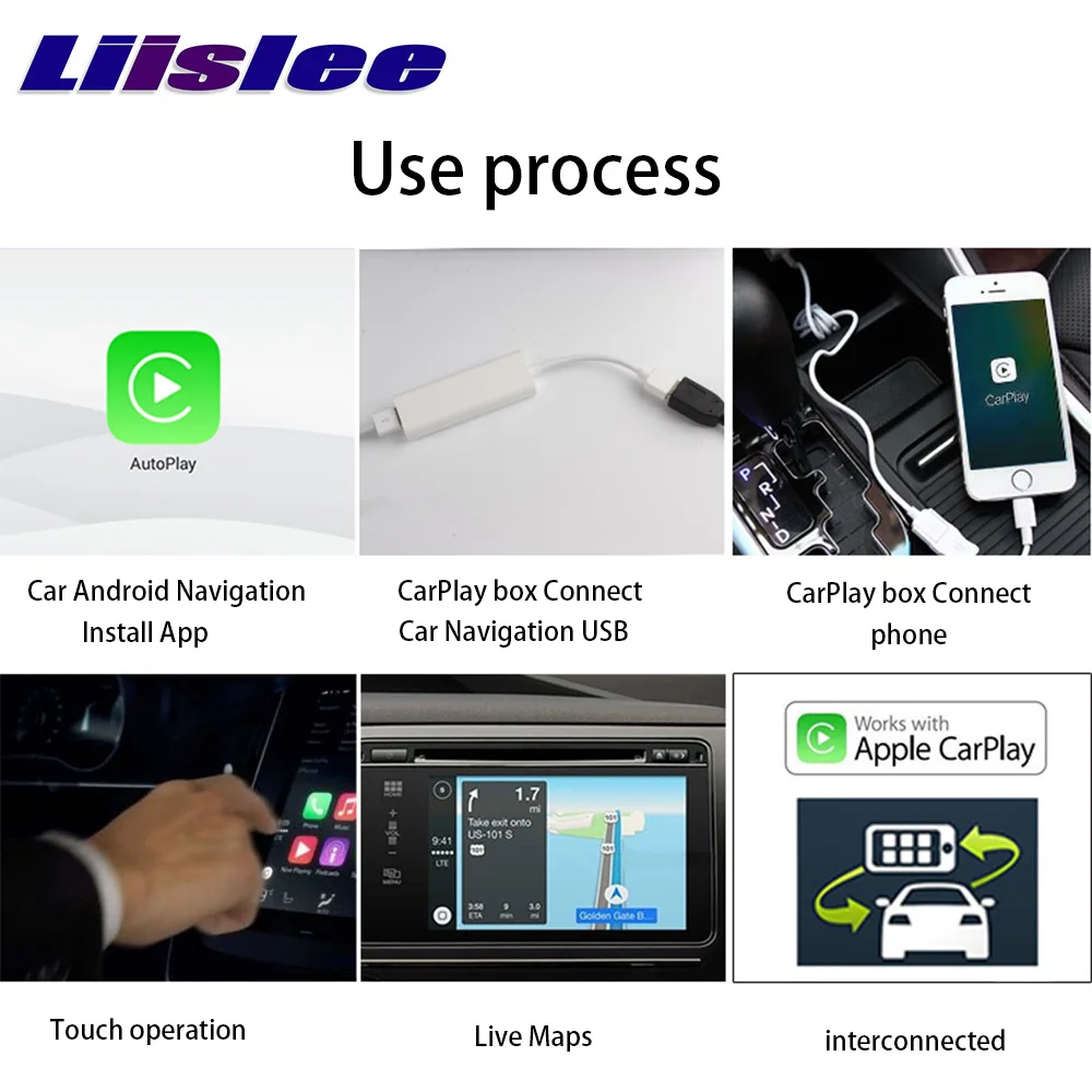 Liislee CarPlay адаптер Коробка USB ссылка на сенсорный экран управление телефон