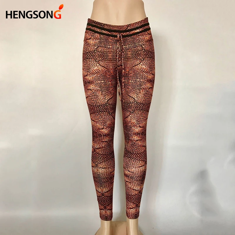 2018 Новое поступление женские летние леггинсы для фитнеса Высокая талия Печать