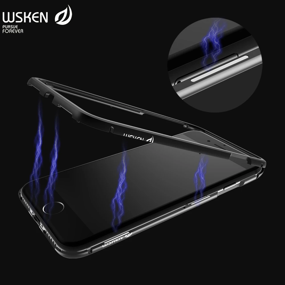 Магнитный чехол WSKEN X Bumper для iPhone 7 Plus 8 с откидной крышкой в аэрокосмической