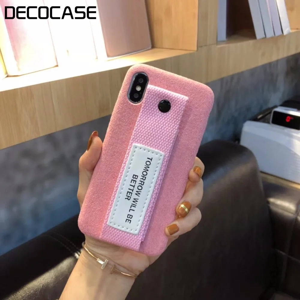 DECO чехол модный корейский Розовый с цитатами универсальный для друзей пара