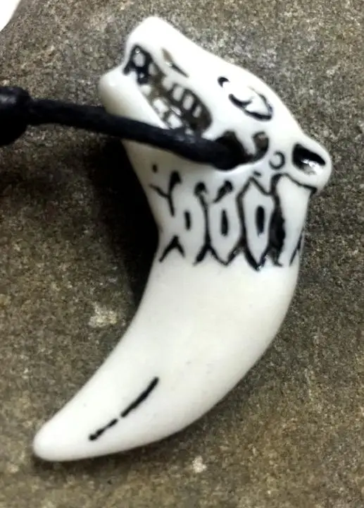 

12 pcs fashion tibet style white imitated bone gothic totem necklace