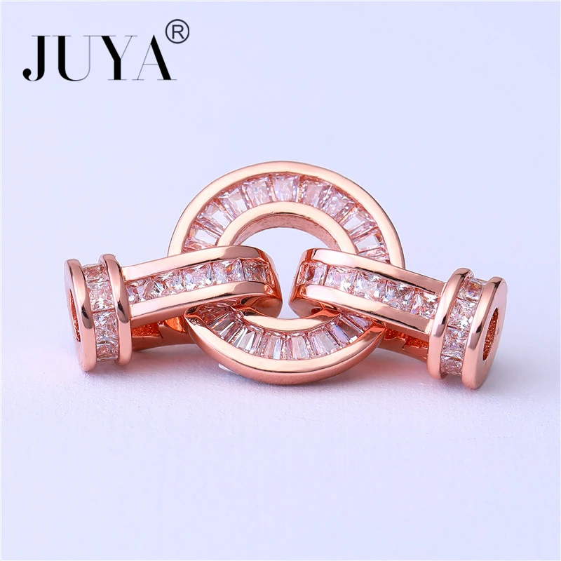ACCESSORIES FOR JEWELRY Luxury AAA cubic zirconia crystal charm clasps for bracelets necklace diy findings Bijoux Berloques | Украшения и