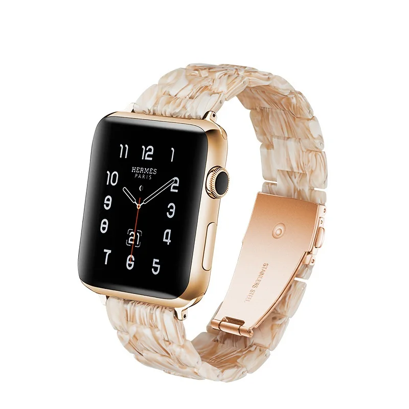 Полимерный браслет для Apple watch 38 мм/42 мм/40 мм/44 мм женский и мужской ремешок с пряжкой из нержавеющей стали для iwatch Series 4 3 2 1