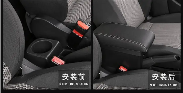 Для Volkswagen VW Polo Подлокотники коробка двойной слой+ usb 2011