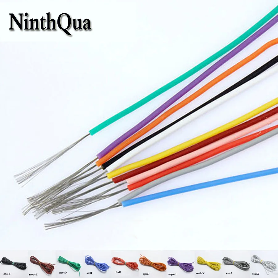 1 метр 28AWG силиконовый провод ультра гибкий кабель 0.08mm2 высокотемпературный