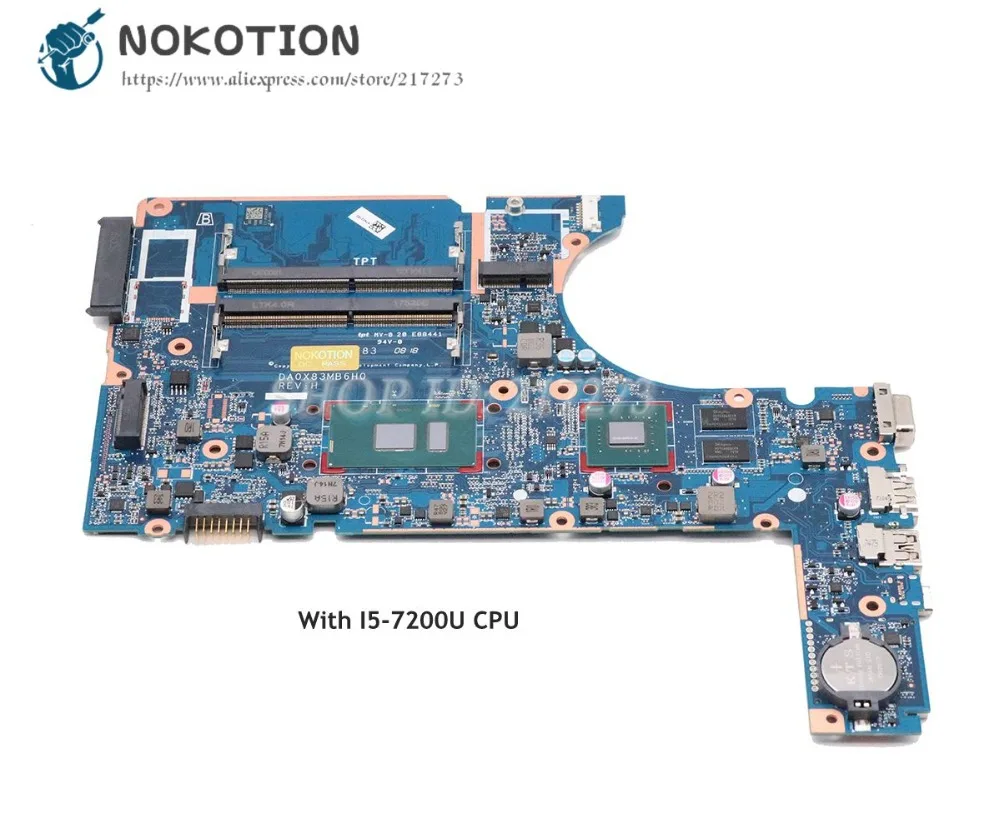 NOKOTION для HP 450 G4 470 Материнская плата ноутбука i5 7200U Процессор DA0X83MB6H0 805696 001 002 907714 601