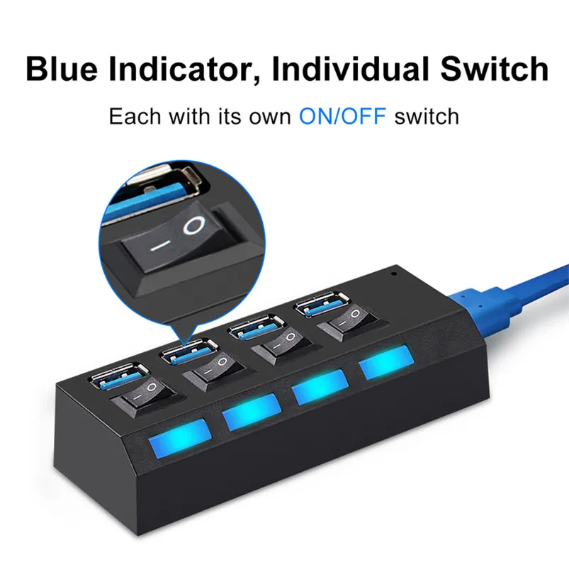 USB разветвитель несколько C Hub 3 0 Micro 4/7 портов разветвители с адаптером питания 5