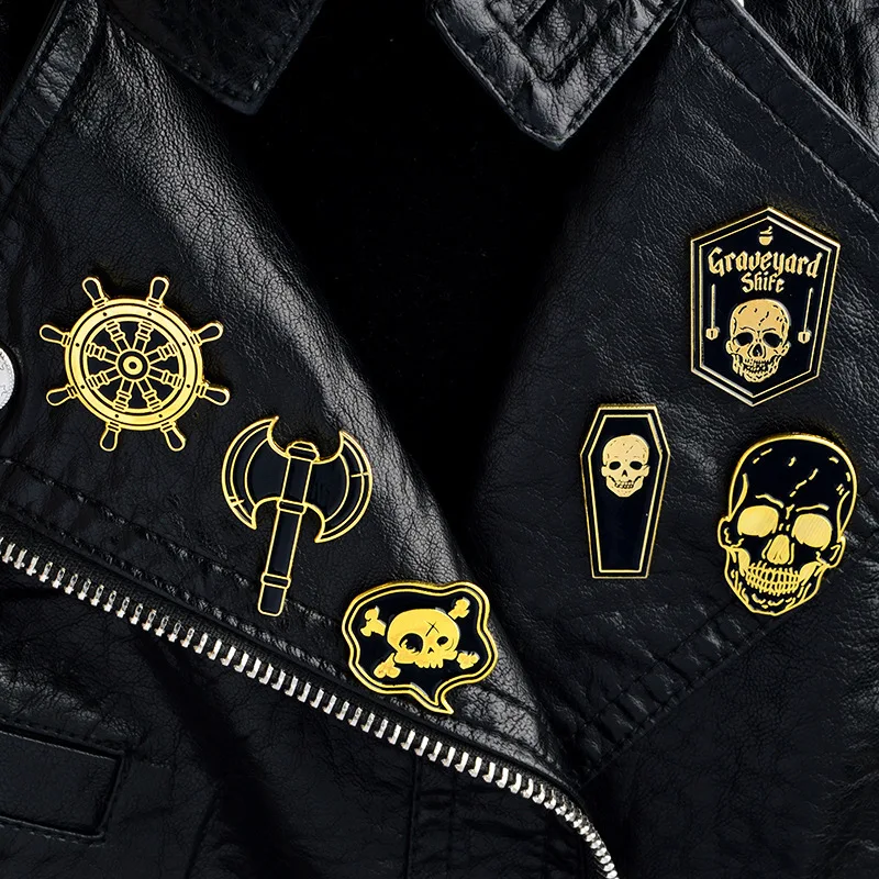 2018 модные броши булавки в европейском и американском стиле панк винтажная