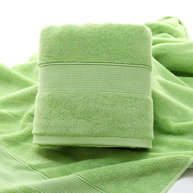 Хлопковое супер плотное банное полотенце(760 г!). Одноцветное быстросохнущее впитывающее полотенце пляжное полотенце 80X150 - Цвет: Зеленый