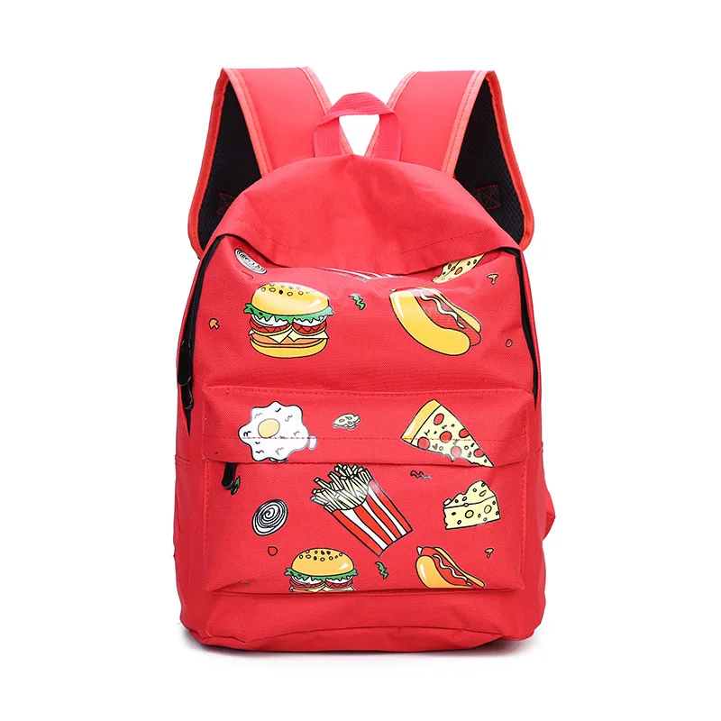 2016 Горячая Распродажа Новая мода еда картофель фри гамбургер школьные сумки с