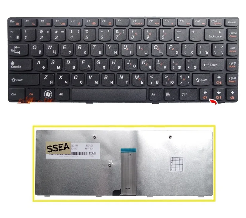 

SSEA New RU Keyboard for Lenovo G405 G480 G485 G490 Z380 Z480 Z485 G410 G400 laptop Russian Keyboard