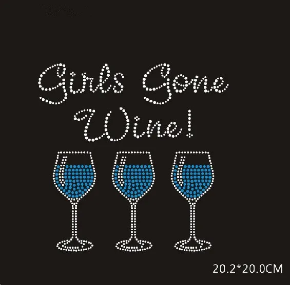 2 шт./лот девушки прошли бокал вина стаканы Стразы железные на хрустальном стекле