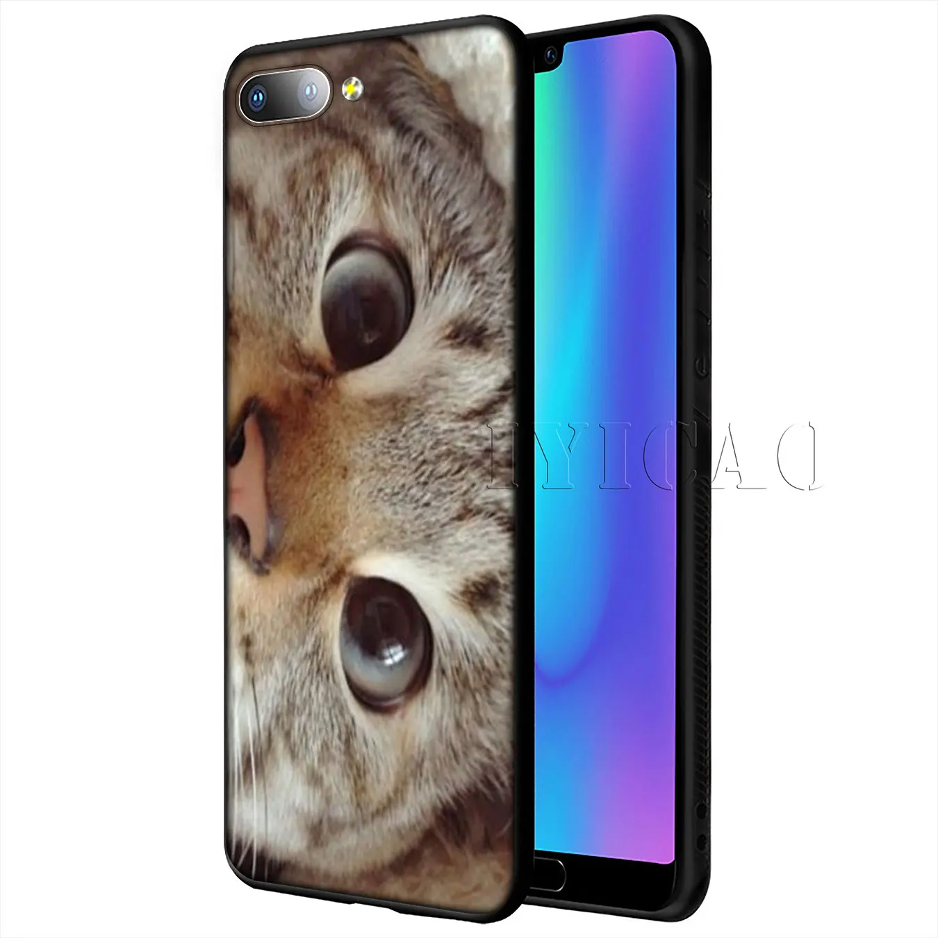 IYICAO British Shorthair cat Top Design Soft Case for Huawei Y9 Y7 Y6 Prime 2019 Honor 20 8C 8X 8 9 9X 10 Lite 7C 7X 7A Pro |