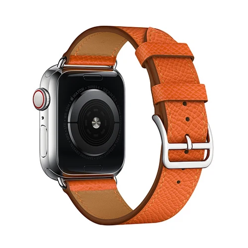 FEU Хохлатый кожаный ремешок для Apple Watch 42 мм 38 мм 4 3 iwatch ремешок 44 мм 40 мм correa наручный браслет ремень аксессуары для часов 2/1 - Цвет ремешка: FEU