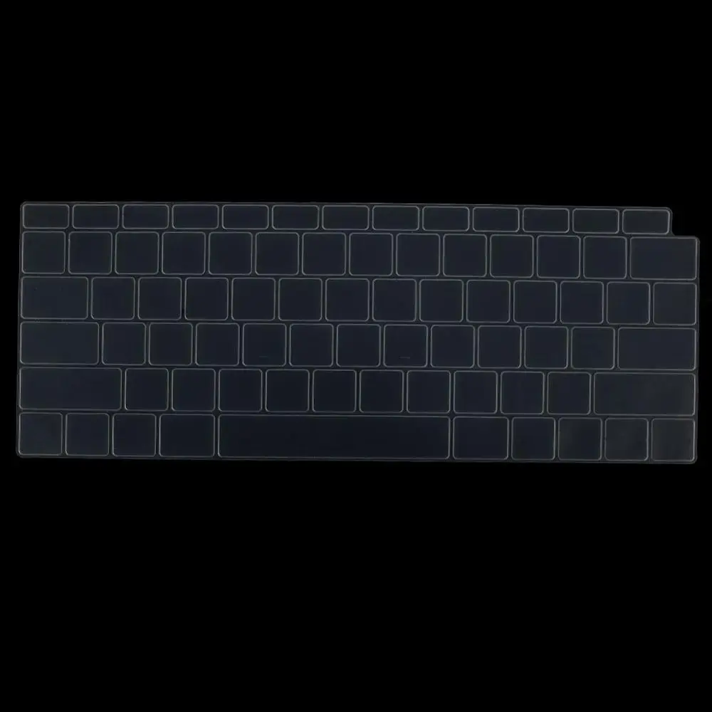 Силиконовый протектор клавиатуры для Macbook Air 13 A1932 США раскладка клавиатуры крышка Водонепроницаемая клавиатура пленка - Цвет: Прозрачный