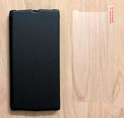 Оригинальный кожаный чехол DOOGEE BL9000 2 в 1 с закаленным стеклом защитная пленка