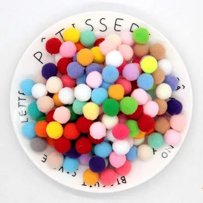 15mmmix 144pcs Мини Помпона смешанный Мягкий круглый Pompones шарики Пышная юбка с помпонами для малышей DIY одежды ручной работы рукоделия 8/10/15/20/25/30 мм - Цвет: 15mmmix 144pcs
